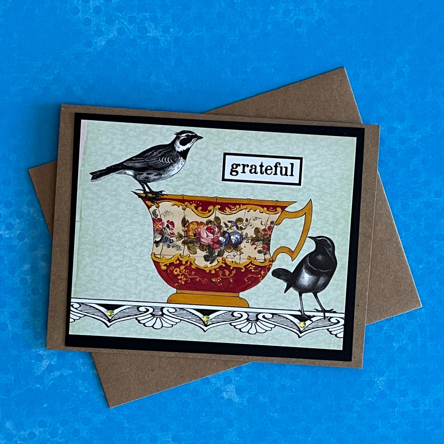 Grateful Thankful Joyful Blessed Note Cards Four Pack