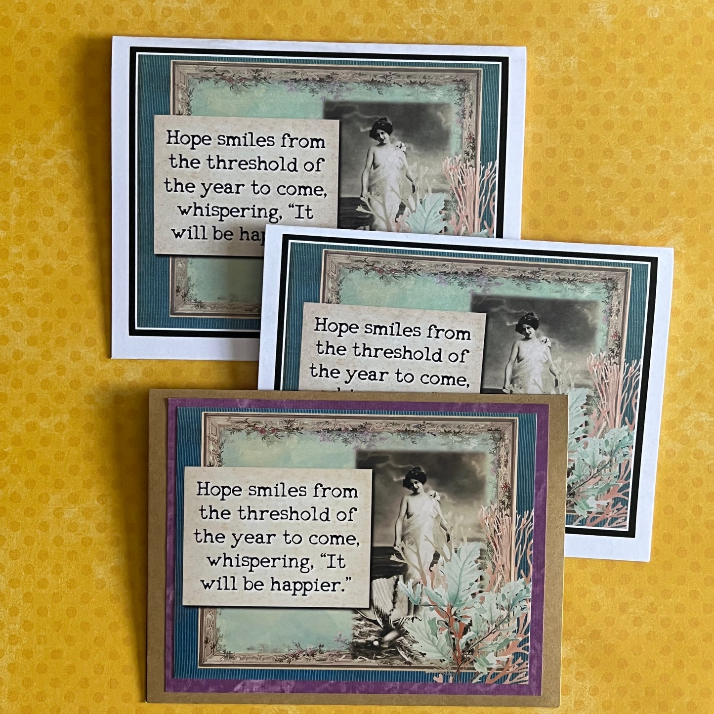 Quote Note Cards Three Pack - One Original Two Prints