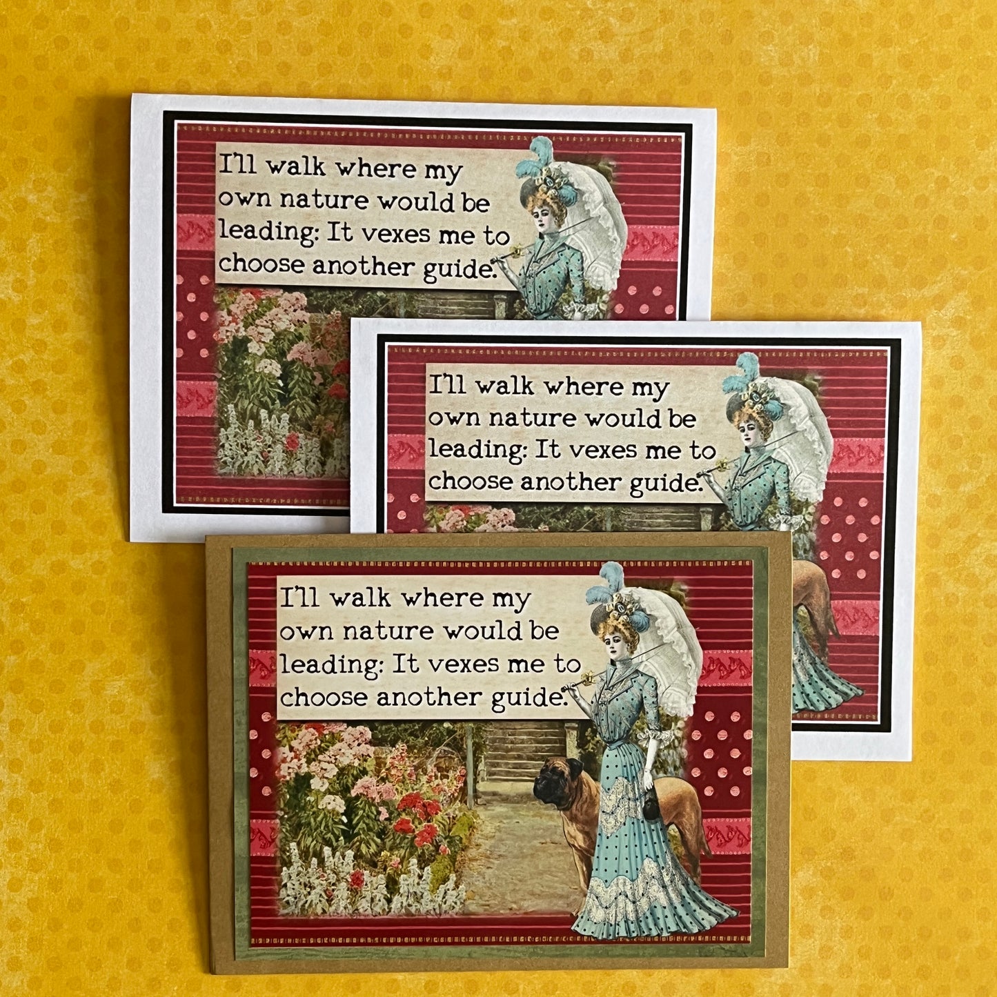 Quote Note Cards Three Pack - One Original Two Prints