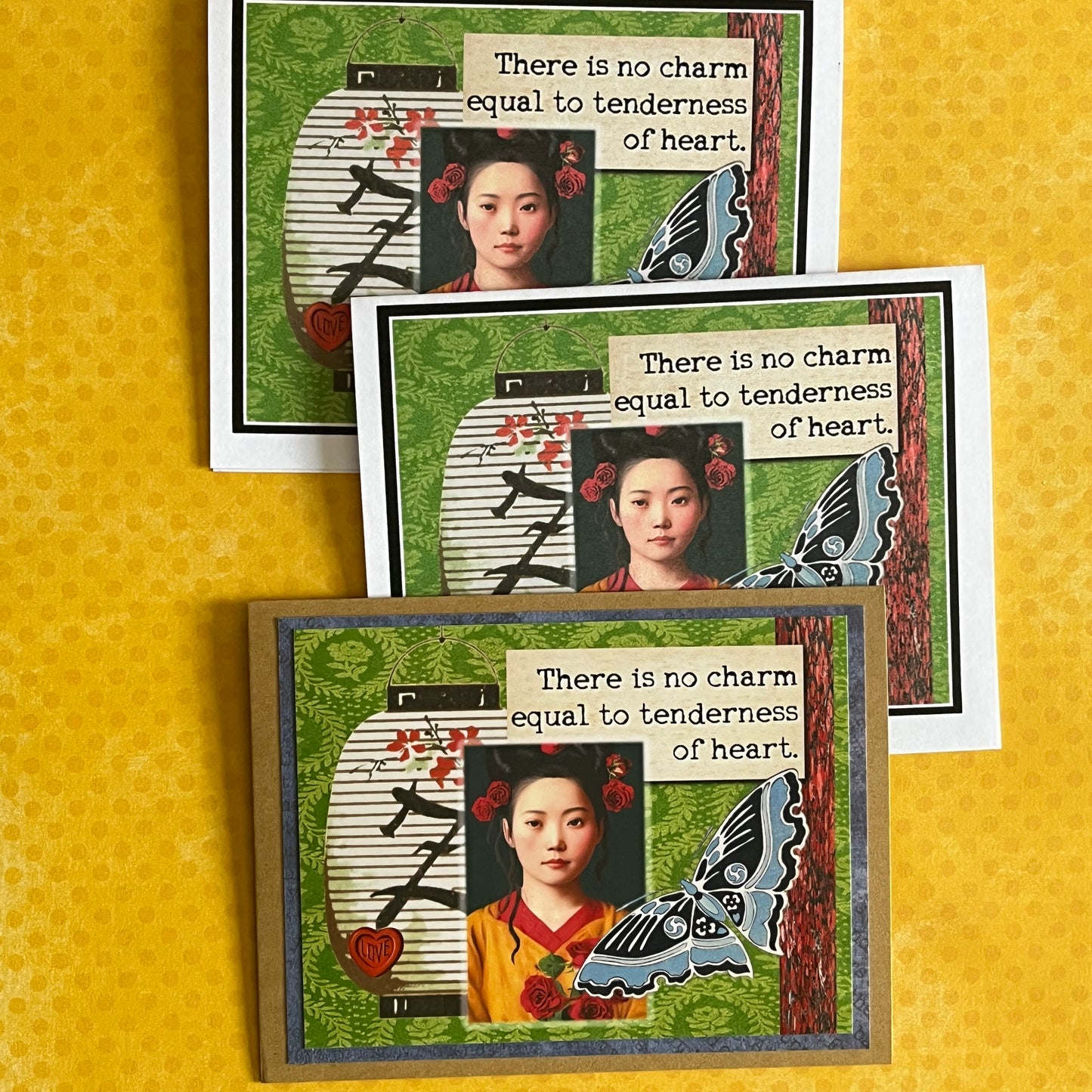 Quote Note Cards Three Pack - One Original Two Prints