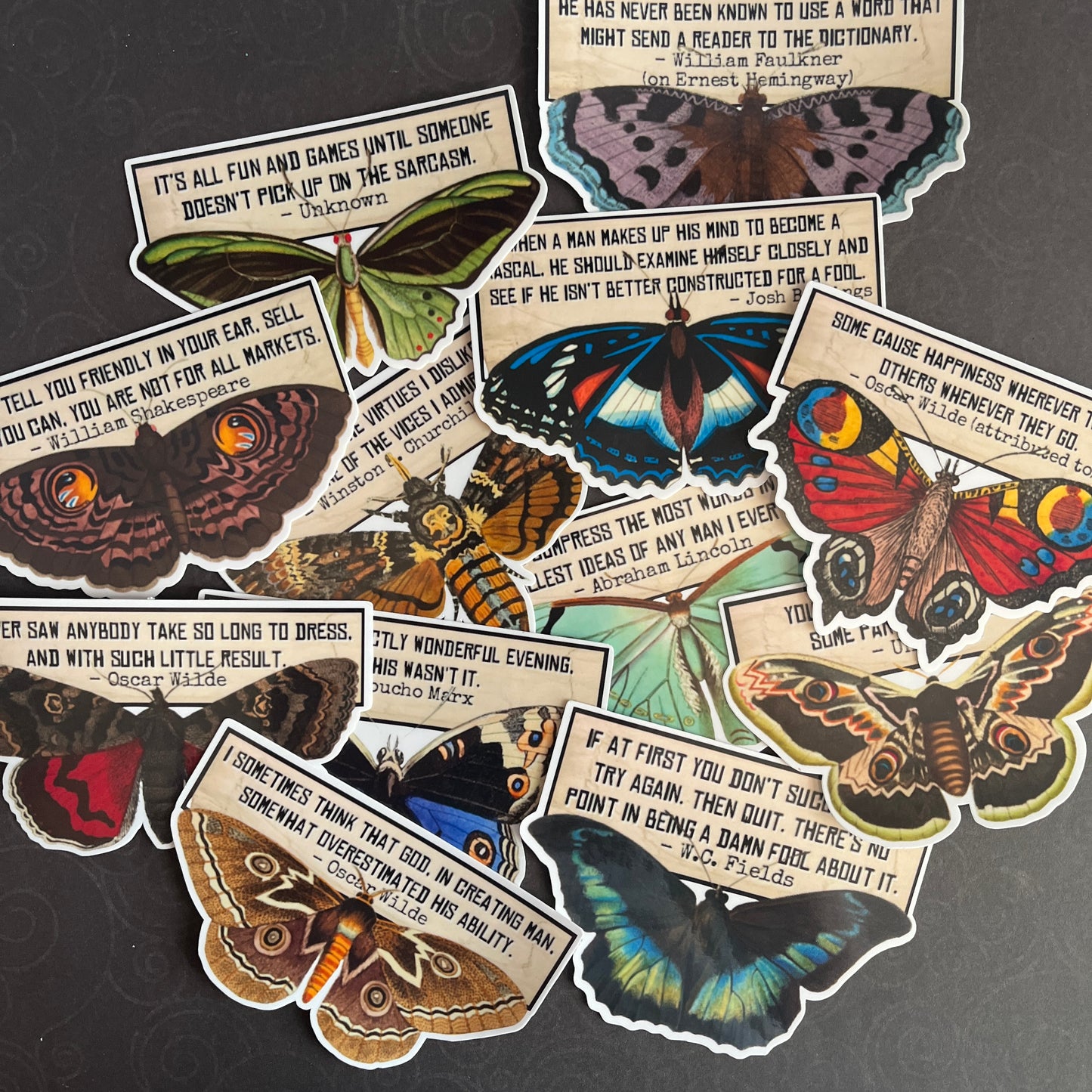 Snarkers - Beautiful Moths with Classic Insults