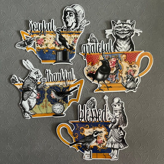 Alice in Wonderland Teacup Stickers